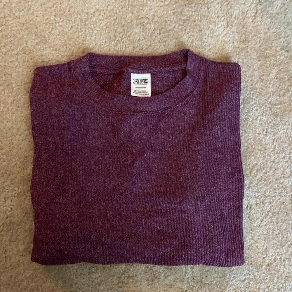 NWT VS Pink Long Sleeve Cozy Crew - Picture 2 of 8